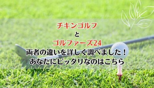 チキンゴルフとゴルファーズ24を5つのポイントで比較【どちらがおすすめ？】